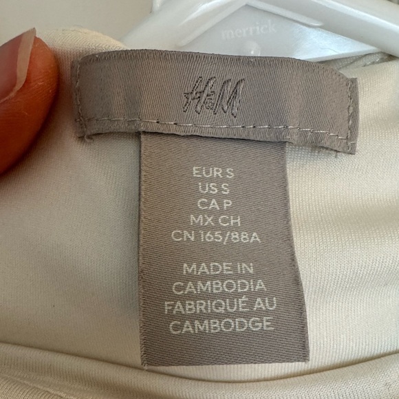 H&M Draped Asymmetrical White Dress- Small - Picture 7 of 10